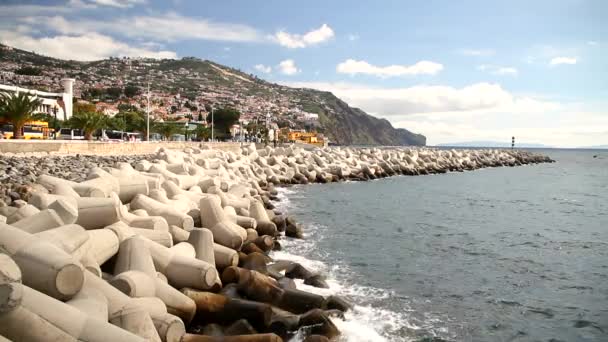 Funchal Capital Isla Madeira Madeira Hermosa Tropical Autonomía Portugal Océano — Vídeos de Stock