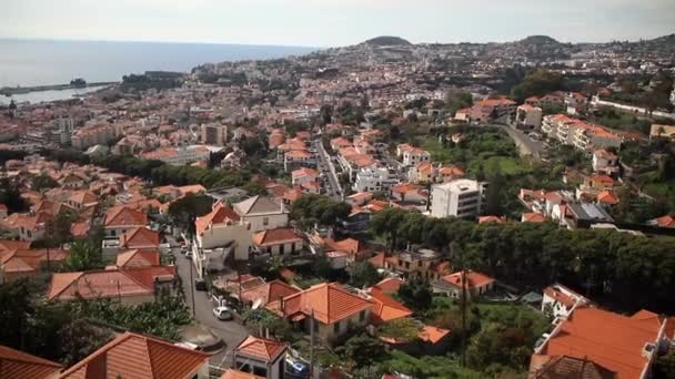 Funchal Capital Ilha Madeira Madeira Autonomia Tropical Bela Portugal Oceano — Vídeo de Stock