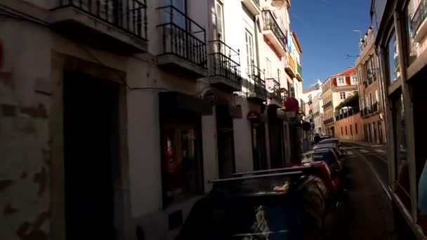 View Passing Tram Lisbon Portugal Lisbon Old Beautiful European City — Stock Video