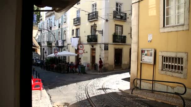 Λισαβόνα Παλιά Και Όμορφη Ευρωπαϊκή Πόλη Πρωτεύουσα Της Πορτογαλίας Ιστορικών — Αρχείο Βίντεο