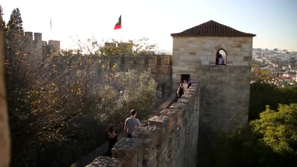 Lisboa Antigua Hermosa Ciudad Europea Capital Portugal Calles Históricas Edificios — Vídeo de stock