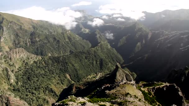 Vista Madeira Hermosa Acogedora Naturaleza Isla Portuguesa Portugal Autonomía Madeira — Vídeo de stock