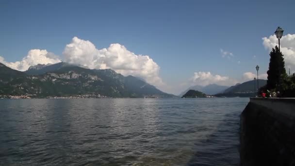 Lago Como Lombardía Italia Hermoso Pueblo Turístico Italiano Menaggio Lago — Vídeos de Stock