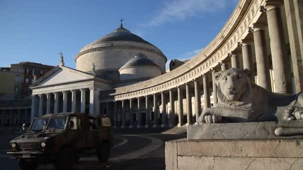 Παλιό Ιστορικό Κέντρο Νάπολης Νάπολη Ιταλία Γραφικότερης Και Κτίρια Της — Αρχείο Βίντεο