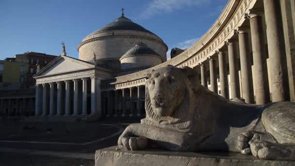 Neapels Gamla Historiska Centrum Neapel Italien Streats Och Byggnader Napoli — Stockvideo