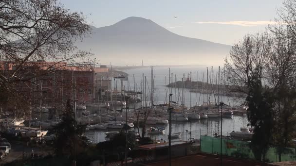 Neapels Gamla Historiska Centrum Neapel Italien Streats Och Byggnader Napoli — Stockvideo