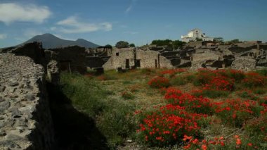 Tarihi Roma kalıntıları. Kazı Pompei, İtalya. Pompei scavi, Napoli. 
