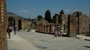 Tarihi Roma kalıntıları. Kazı Pompei, İtalya. Pompei scavi, Napoli. 