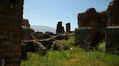 Tarihi Roma kalıntıları. Kazı Pompei, İtalya. Pompei scavi, Napoli. 