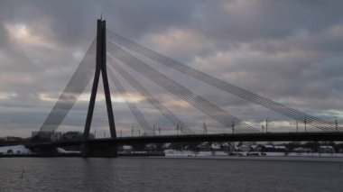 Riga, Letonya başkenti tarihi merkezinde. Riga zirvesinde Noel zamanı. Kış Avrupa kenti