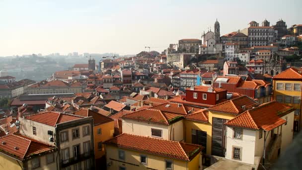 View Porto Old Beautiful Portuguese City Oporto Portugal — Stock Video