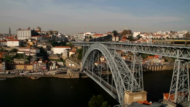 Pohled Porto Staré Krásné Portugalské Město Porto Portugalsko — Stock video