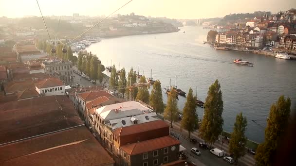 View Porto Old Beautiful Portuguese City Oporto Portugal — Stock Video