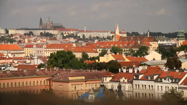 Widok Pragi Stare Piękne Miasto Czeski — Wideo stockowe