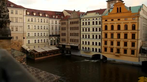 Utsikt Över Prag Gamla Och Vackra Tjeckiska Staden — Stockvideo