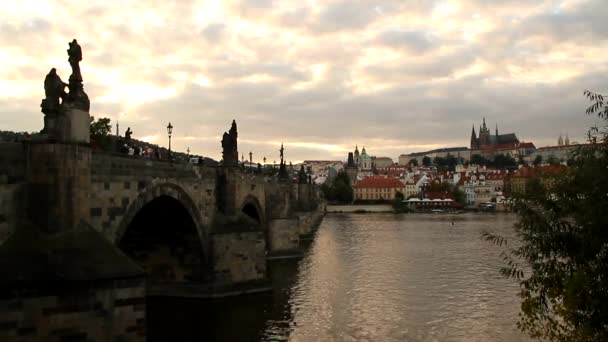 Vista Praga Antigua Hermosa Ciudad Checa — Vídeos de Stock