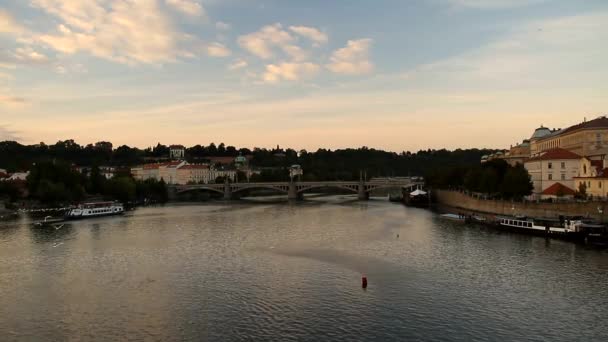 Vista Praga Antigua Hermosa Ciudad Checa — Vídeo de stock