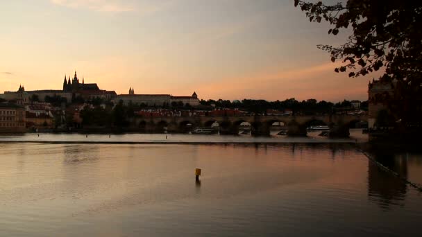 布拉格的景色 古老而美丽的捷克城市 — 图库视频影像