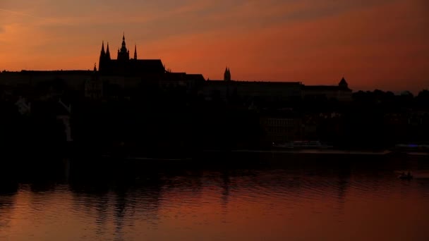 Vista Praga Cidade Checa Velha Bonita — Vídeo de Stock