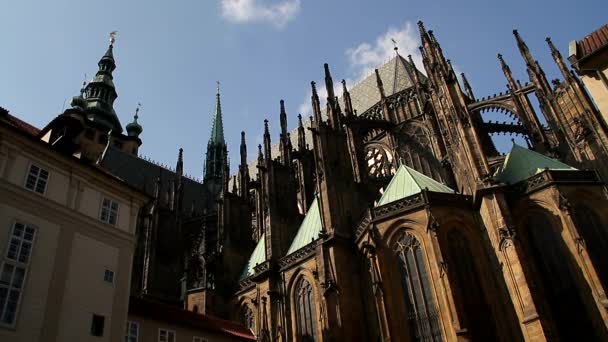 Blick Auf Prag Alte Und Schöne Tschechische Stadt — Stockvideo