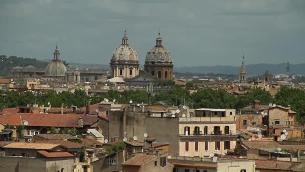 Вид Рима Италия Римская Архитектура Достопримечательности Старые Известные Улицы Достопримечательности — стоковое видео