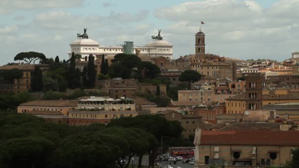 Veduta Roma Italia Architettura Rom Punti Riferimento Vecchie Strade Famose — Video Stock