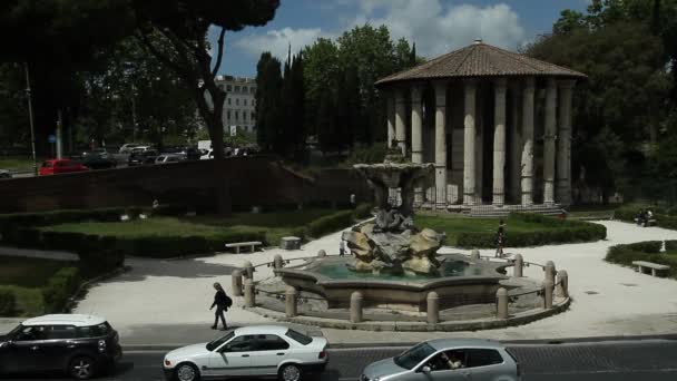 Uitzicht Rome Italië Roma Architectuur Monumenten Oude Bekende Straten Attracties — Stockvideo