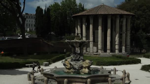 イタリア ローマのビュー ローマ建築とランドマーク 古い有名な通り 観光スポットや世界遺産 — ストック動画