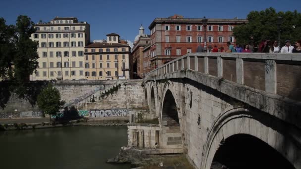 Vista Roma Italia Arquitectura Monumentos Gitanos Antiguas Calles Famosas Atracciones — Vídeos de Stock