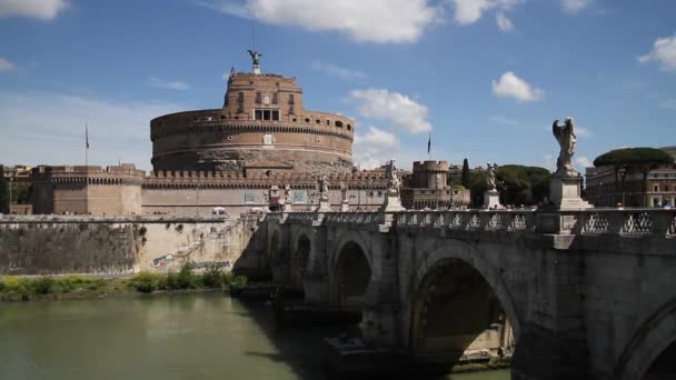 Vista Roma Italia Arquitectura Monumentos Gitanos Antiguas Calles Famosas Atracciones — Vídeo de stock