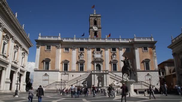 Roma Talya Nın Görünümü Roma Mimarisi Yerler Eski Ünlü Sokaklar — Stok video