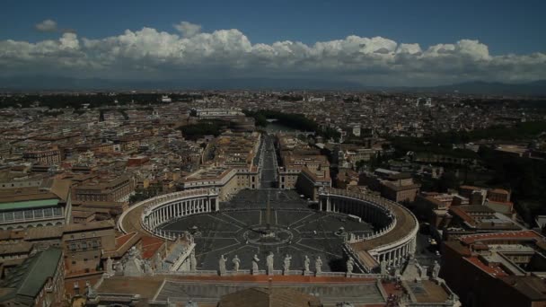 Blick Auf Rom Italien Romanische Architektur Und Wahrzeichen Alte Berühmte — Stockvideo