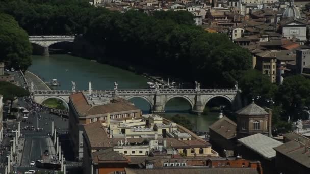 Pohled Řím Itálie Roma Architektura Památky Staré Známé Ulice Atrakce — Stock video