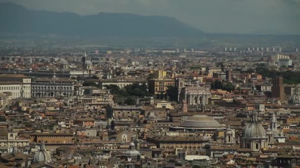 Вид Рима Италия Римская Архитектура Достопримечательности Старые Известные Улицы Достопримечательности — стоковое видео