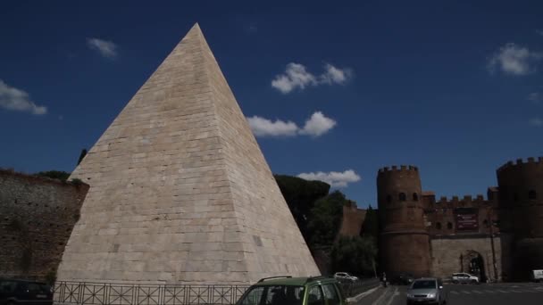 Vista Roma Italia Arquitectura Monumentos Gitanos Antiguas Calles Famosas Atracciones — Vídeo de stock
