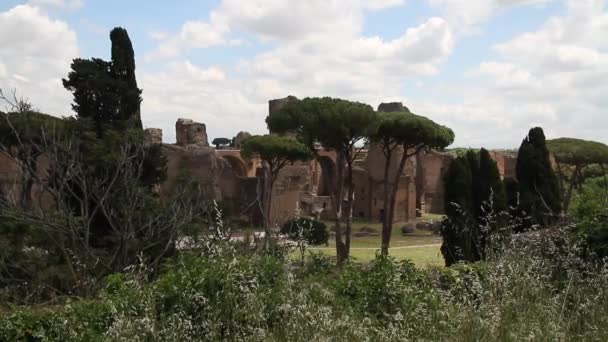 Άποψη Της Ρώμης Στην Ιταλία Ρομά Αρχιτεκτονική Και Μνημεία Παλιά — Αρχείο Βίντεο