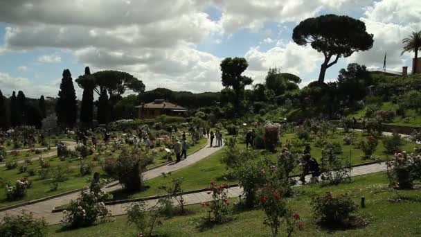 Blick Auf Rom Italien Romanische Architektur Und Wahrzeichen Alte Berühmte — Stockvideo