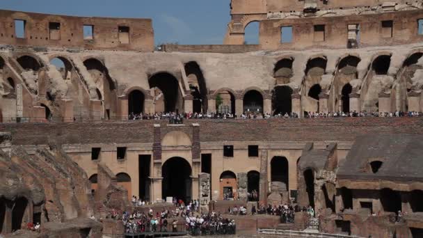 Weergave Van Colosseum Rome Italië Romeinse Architectuur Monumenten Oude Beroemde — Stockvideo