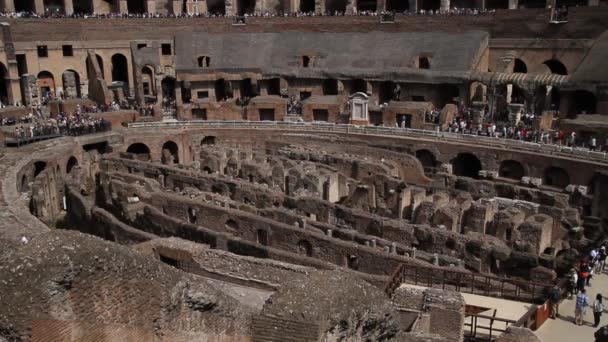 Weergave Van Colosseum Rome Italië Romeinse Architectuur Monumenten Oude Beroemde — Stockvideo