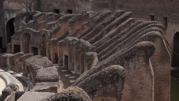 Vista Del Coliseo Roma Italia Arquitectura Romana Monumentos Atracción Antigua — Vídeos de Stock