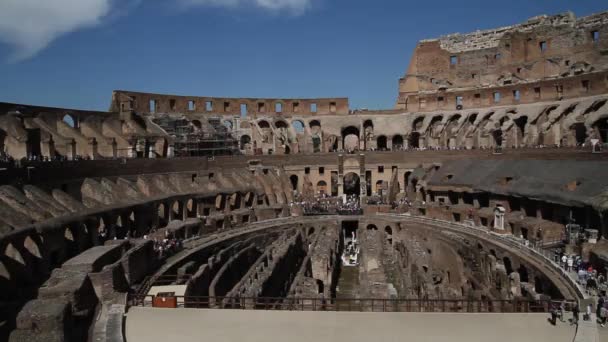 Weergave Van Colosseum Rome Italië Romeinse Architectuur Monumenten Oude Beroemde — Stockvideo