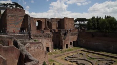 Roma, İtalya Roma Forumu. Roma mimarisi ve Simgesel. Roma ve İtalya'nın eski ve ünlü cazibe.