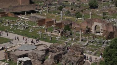 Roma, İtalya Roma Forumu. Roma mimarisi ve Simgesel. Roma ve İtalya'nın eski ve ünlü cazibe.