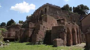 Roma, İtalya Roma Forumu. Roma mimarisi ve Simgesel. Roma ve İtalya'nın eski ve ünlü cazibe.