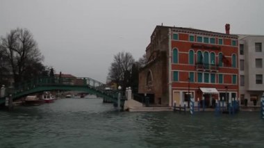 Kış, Ocak, İtalyan Venedik kanallar görünümünü venezia, Venedik. Eski binalar, kanallar, su.