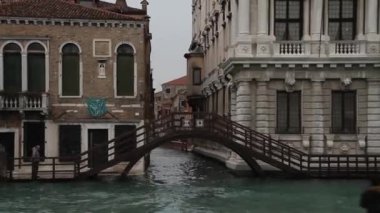 Kış, Ocak, İtalyan Venedik kanallar görünümünü venezia, Venedik. Eski binalar, kanallar, su.