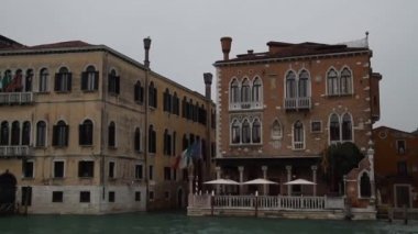 Kış, Ocak, İtalyan Venedik kanallar görünümünü venezia, Venedik. Eski binalar, kanallar, su.