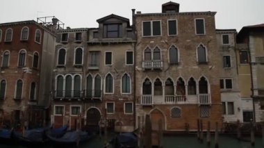 Kış, Ocak, İtalyan Venedik kanallar görünümünü venezia, Venedik. Eski binalar, kanallar, su.