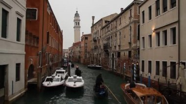 Kış, Ocak, İtalyan Venedik kanallar görünümünü venezia, Venedik. Eski binalar, kanallar, su.