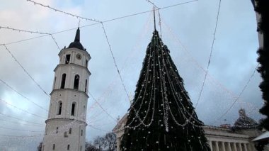 Vilnius, Litvanya'nın görünümü. Eski Avrupa tarihi şehir.
